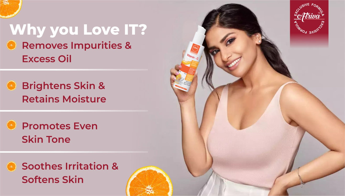 ATRIVA Vitamin - C Face Wash Glow Reviving