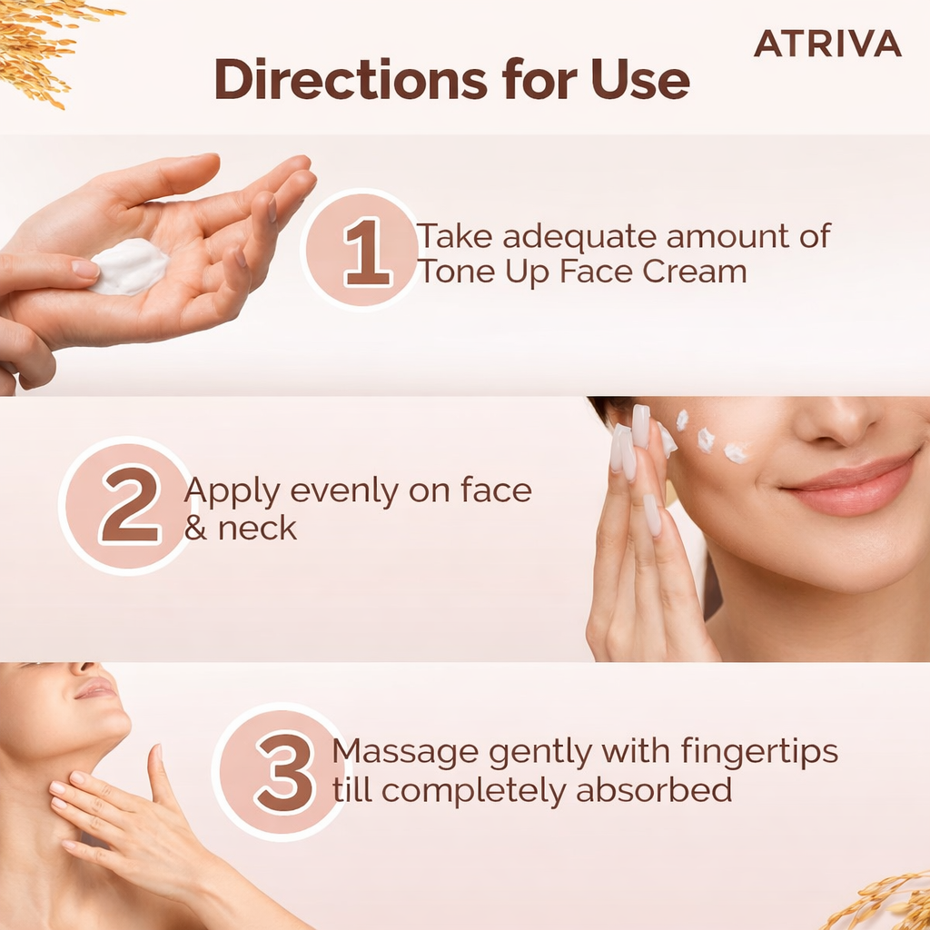Atriva Rice Bright Night Cream With Rice Water & Niacinamide For Glass-Skin  Non-Greasy Quick Absorbing, All Skintypes