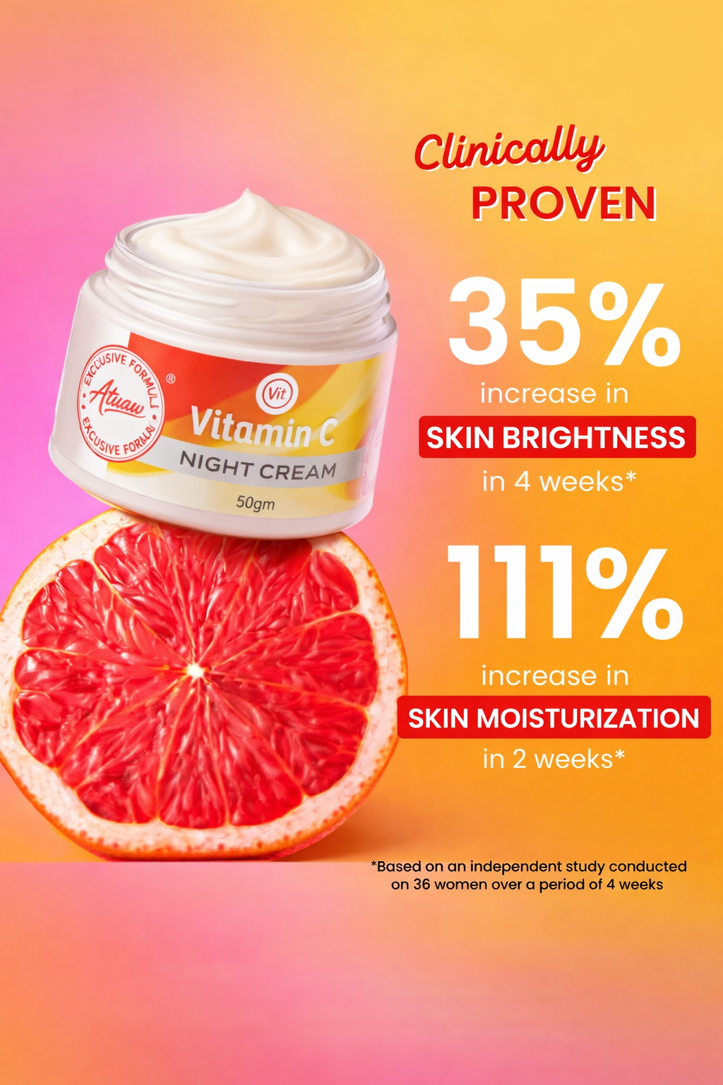 ATRIVA Vitamin C Night Cream – Brightening & Glow CREAM (50GM)
