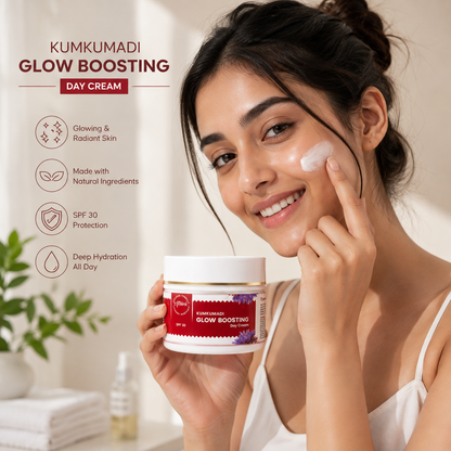 ATRIVA Kumkumadi Glow Boosting Day Cream with SPF 30 (60ml)