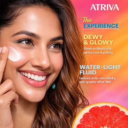 ATRIVA Vitamin C + E Super Glow Sunscreen SPF 50+ PA++++ – 100ml