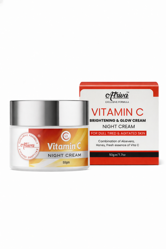 ATRIVA Vitamin C Night Cream – Brightening & Glow CREAM (50GM)