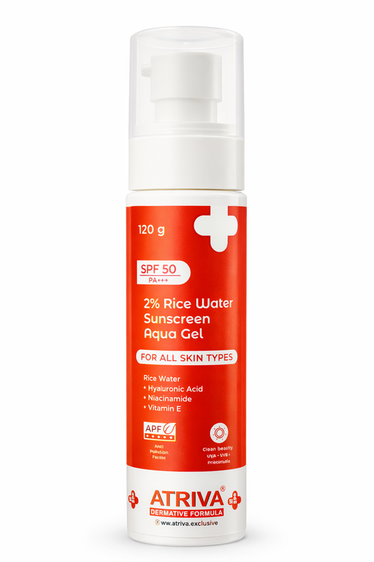 Atriva 2% Rice Water Sunscreen Aqua Gel SPF 50 PA+++