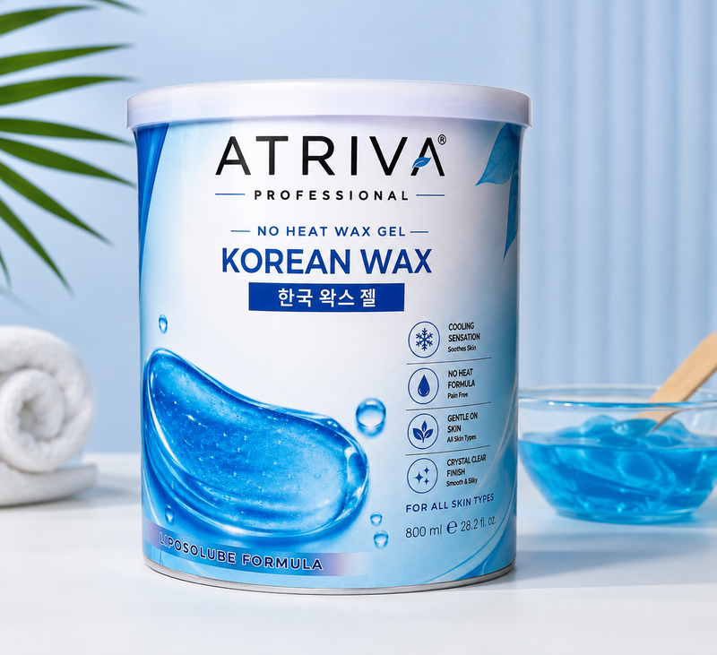 ATRIVA Professional No Heat Korean Gel Wax with Crystal Clear Finish (800ml)