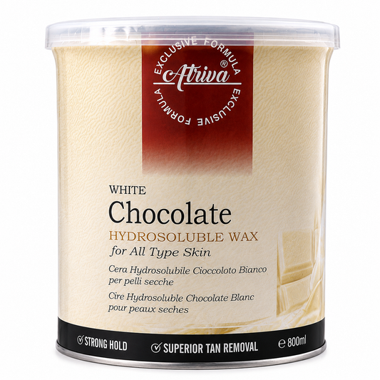Atriva White Chocolate Hydrosoluble Wax (Cream) – Removes Hair from Root, Reduces Tan (800ml)