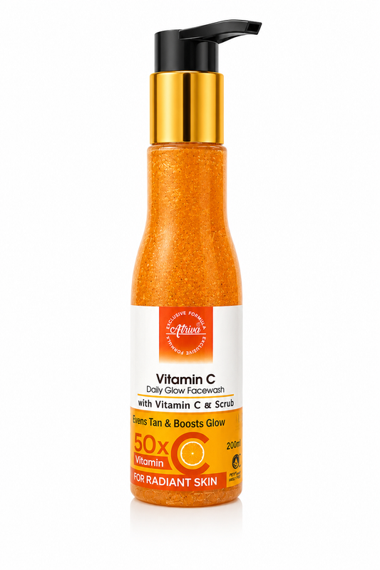 ATRIVA Vitamin C Face Wash with Scrub – Deep Cleansing, Tan Removal & Instant Glow | 120ml