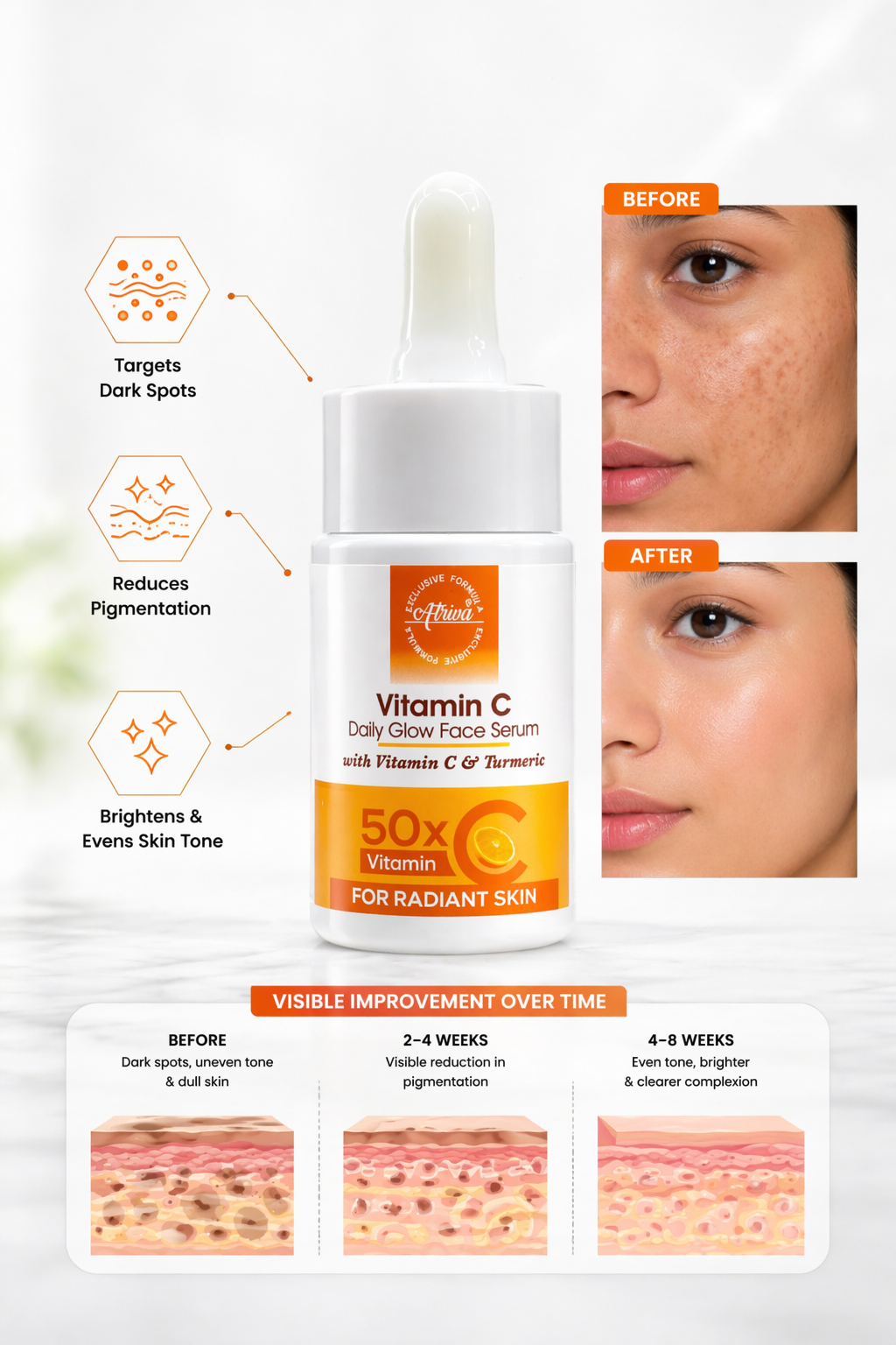 ATRIVA Vitamin-C Daily Glow Face Serum
