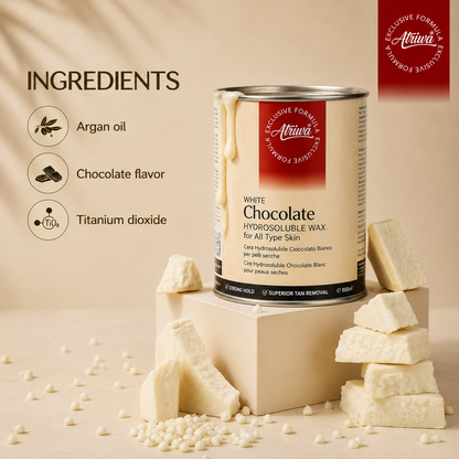 Atriva White Chocolate Hydrosoluble Wax (Cream) – Removes Hair from Root, Reduces Tan (800ml)