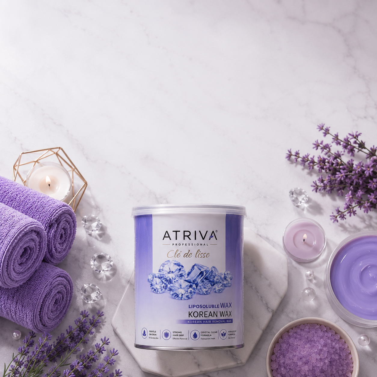 Atriva Professional Korean Oil Wax – Crystal Clear Liposoluble Wax for Painless Hair Removal (800ml)