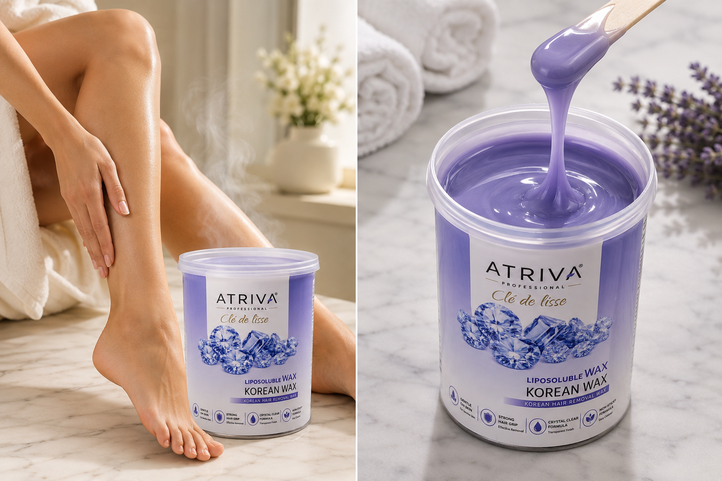 Atriva Professional Korean Oil Wax – Crystal Clear Liposoluble Wax for Painless Hair Removal (800ml)