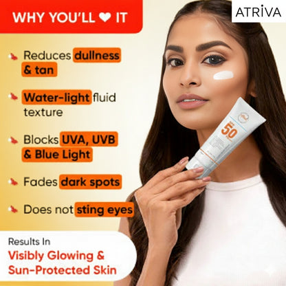 ATRIVA SPF 50 PA+++ Sunscreen Cream