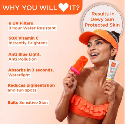 ATRIVA Vitamin C + E Super Glow Sunscreen SPF 50+ PA++++ – 100ml