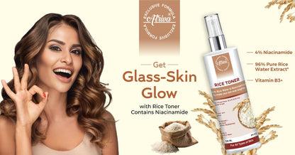 ATRIVA Rice Water Glow Face Toner with Rice Water &  Niacinamide for Glass Skin